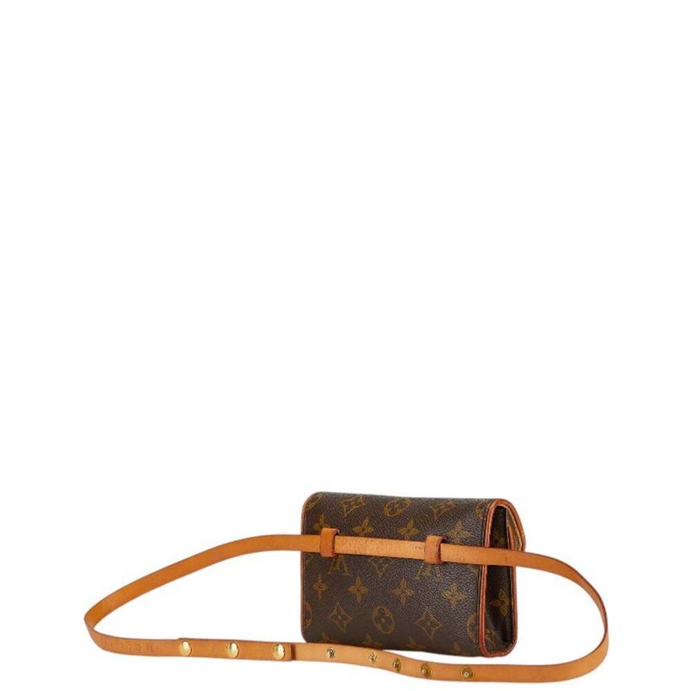 LOUIS VUITTON Brown Monogram Leather Pochette Hobo Bag - Picture 2 of 8